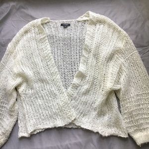 cream loose knit cardigan